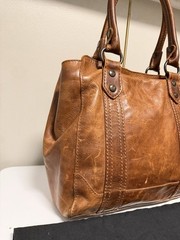 FRYE MELISSA BROWN LEATHER SHOULDER TOTE/ BAG/PURSE