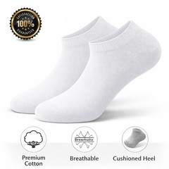 3-9 Pairs Mens Plain Solid Cotton Sports Ankle Athletic Socks Low Cut Size 8-12