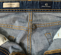 AG Adriano Goldschmied The Protégé Jeans Mens 36×32 Whiskering Med Wash Made USA