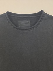Frank & Eileen Sweatshirt XL Black Effie Capalet Raw-Edge Wide Crewneck