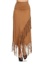 T-Party Mineral Wash Tie Dye Fringe Camel X-Large
