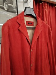 Tombolini Men’ Blazer Jacket 100% Suede Leather EU 52 ( M / L ) Made in Italy