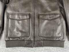 Claiborne Jacket Mens Large Brown Leather Bomber Flight Coat Sherpa Outerwear