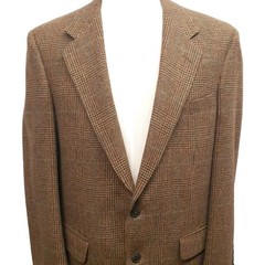 Burberry Glen Plaid 42 R 100 % Camel Hair Blazer Sport Coat Jacket Made in USA