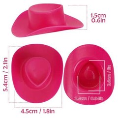 10/30 Plastic Mini Hat Western Cowboy Cowgirl Cute Miniature Hat for Party Acces