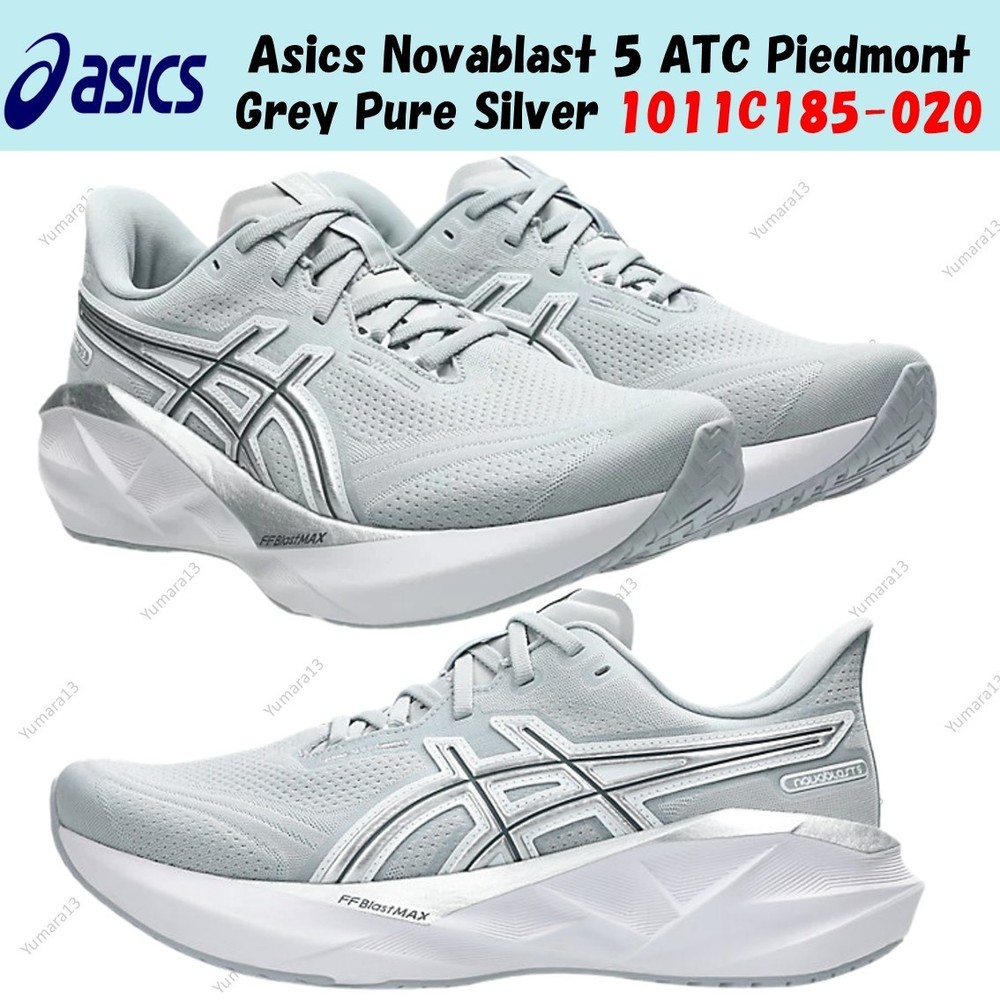 Asics Novablast 5 ATC Piedmont Grey Pure Silver 1011C185-020 Men’s Size