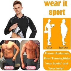 Heavy Sauna Suit Sweat Exercise Gym Men Shaper Suit Fitness Weight Loss Anti-Rip