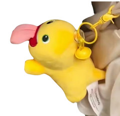 New Nailong Tongue Key Charm Plush Smile Kiss Dinosaur Yellow Mascot Toy Anime