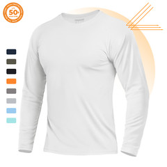 Men’s UPF 50+ Sun Protection UV SPF Shirts Long Sleeve Lightweight Quick Dry Tee