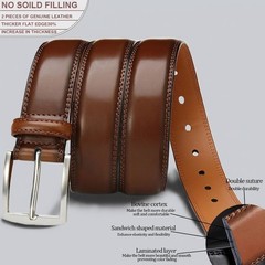 Genuine Leather Belts for Men Dress Causal Mens Belt, Many Colors 1.37inch Width