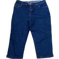 American Eagle Women’s Jeans Size 4 Blue Denim Stretch Crop 5-Pocket Zip