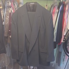 Towncraft Men’s Black Solid Suit Jacket 56BL Long Regular Fit 2-Button Notch