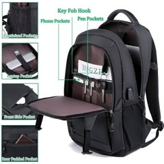 Men Women Backpack Travel Rucksack School 15.6″ Laptop Bag W/ USB Charging Port