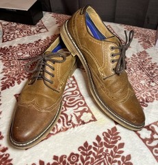 Steve Madden Men’s Brown Oxford Dress Shoe Size 10.5 Leather Upper