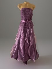 Vtg Y2k Gunne Sax Long Dress Asymmetrical Layered Train Bling Floral Fairy Sz 13