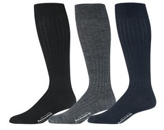 Men’s Over the Calf Dress Socks Merino Wool Knee High Calf Socks
