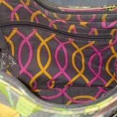 Vera Bradley Floral Multicolor Shoulder Bag Zip Closure Inner Pockets