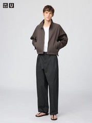 UNIQLO U Pleated Wide Pants 70-91 Black 34 Brown 37 Brown Twill Men 484093 NWT
