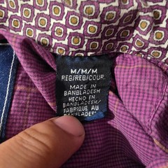 Wrangler George Strait Mens Purple Windowpane Check Western Button Down Shirt M