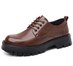 British Mens Lace Up Thick Sole Oxfords Casual Dress Prom Creeper Business Shoes