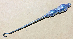ANTIQUE EDWARDIAN STERLING SILVER BUTTONHOOK 167mm `B’HAM, ENGLAND-NO RUST/DENTS