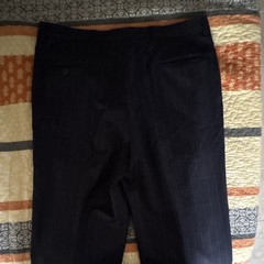 Bill Blass Black Label Men’s Black Pinstripe Worsted Wool 2-Pc Suit 40R 34W