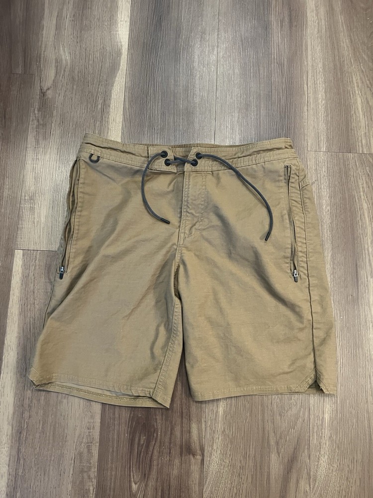 Roark Mens Shorts Layover 2.0 Size 30 Brown Tan Khaki Hiking Drawstring Board