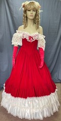 Red crushed velvet southern belle-excellent condition, adult small