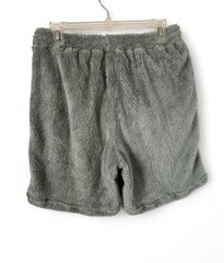 Verdusa Green Sherpa Fleece Hoodie & Drawstring Shorts Lounge Set Size M