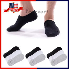 Lot 12 Pairs Mens No Show Socks Low Cut Anti-slid Casual Invisible Liner Socks