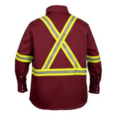 Flame Resistant FR High Visibility Hi Vis 100%C Light Weight Shirt