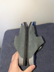 Birkenstock Arizona Big Buckle Shearling Sandals Size EU 37 US 6 Gray Narrow