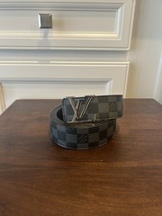 Louis Vuitton Men’s Black/Silver Buckle Size 110cm, Size 44