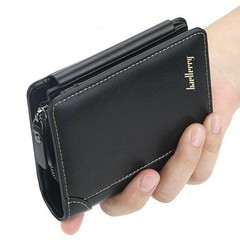 Mens RFID Blocking Leather Wallet Credit Card Holder Bifold Purse With Zip New