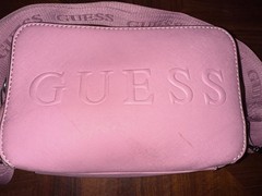 Guess Purse, Pink, Zip Top Closures, Shoulder / Crossbody Bag