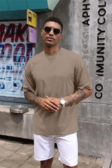 Men Casual Short Sleeve Oversize Workout Pullover Tshirts Solid Color Fashion