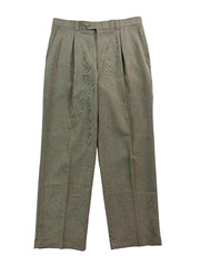 vtg 90s Gray Micro Nailhead 35×30 Rene Jourdan Dress Suit Pants High Waist Pleat