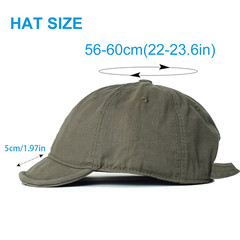 Vintage Short Brim Cotton Baseball Cap Men Women Dad Hat Adjustable Trucker Styl