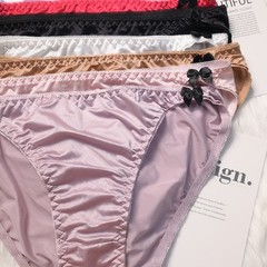 6PCS/LOT Ladies Womens Sexy Panties Satin Underwear Brief French Lingerie Bikini