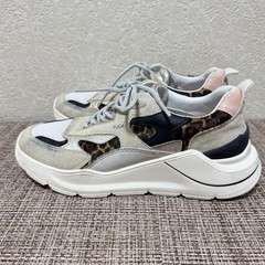 D.A.T.E. FUGA Leopard Print Sneakers 24.5cm Rare Model
