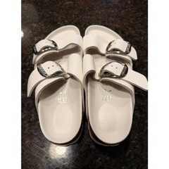 Birkenstock Arizona Big Buckle White Leather Sandals EU 38 (L7/M5)