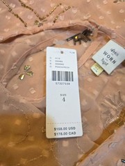 NWT Anthropologie Amina Beaded Blouse Size 4 In Petal Pink MSRP $158