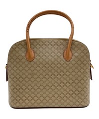 CELINE 2WAY Shoulder Handbag Beige Leather Women Pre-owned Italy Japan F/S USED