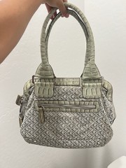 GUESS Vintage Y2K Green/Gray Logo Bag Rhinestone