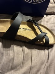Birkenstock Unisex Regular/Wide Mayari Dual Strap Slide Sandals – Black, Sz 40