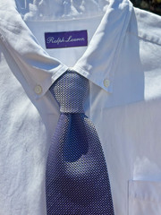 Ralph Lauren Purple Label Woven Violet-Blue Silk Necktie – England – $235.00