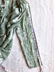 Vintage Coldwater Creek Silk Blend Burnout Floral Jacket Sage Green Size 10 USA