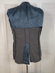 Casa Di Billera Blazer Sport Coat Mens 38L Blue Brown Tweed Wool