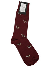 Brooks Brothers Cotton Blend Beagle Motif Socks MADE IN ITALY