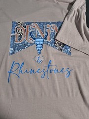 Denim and Rhinestone Hanade Tshirt